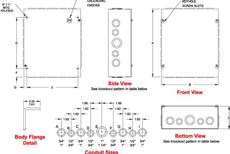 metal electrical box knockout|electrical box knockout sizes chart.